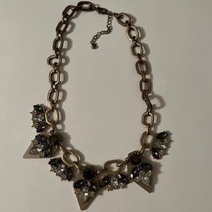 Gold and grey statement necklace